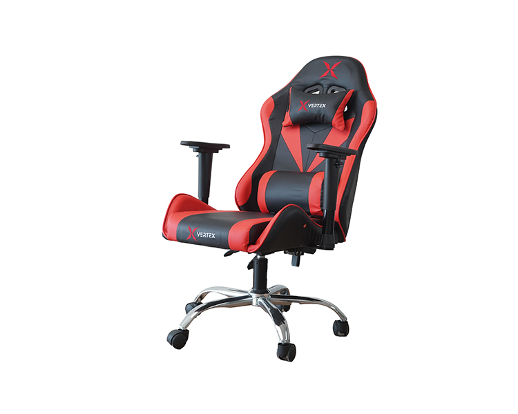 Gaming Chair: Vertex Gemu Gaming Chair Black & Red PVC